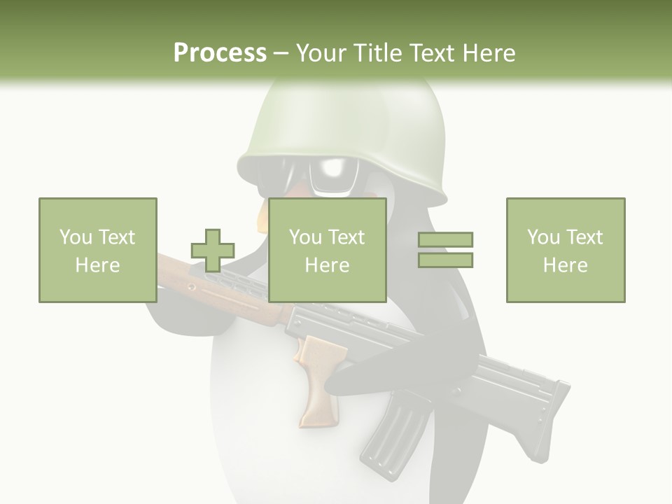 Battlefield Khaki Protect PowerPoint Template