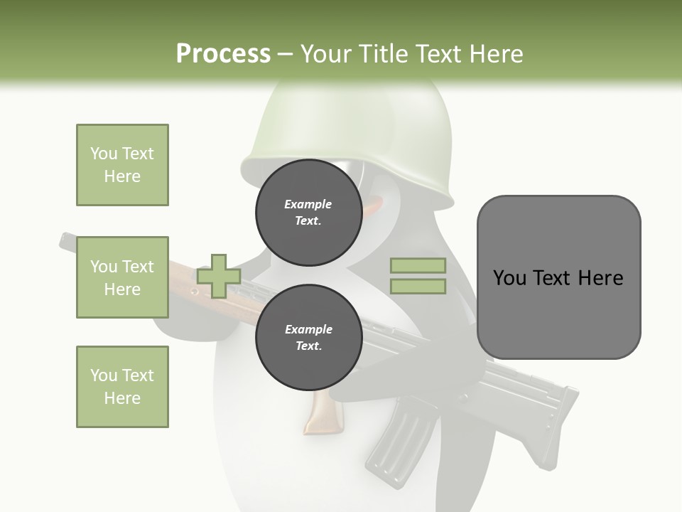 Battlefield Khaki Protect PowerPoint Template