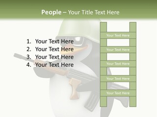 Battlefield Khaki Protect PowerPoint Template
