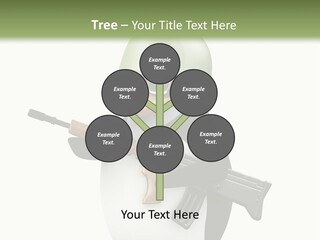 Battlefield Khaki Protect PowerPoint Template