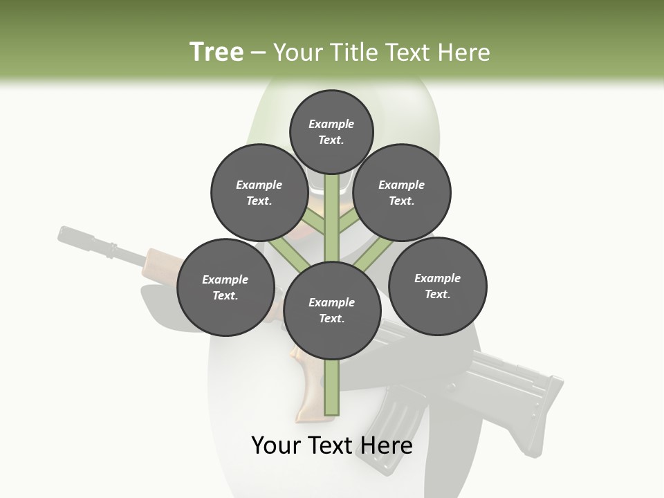 Battlefield Khaki Protect PowerPoint Template