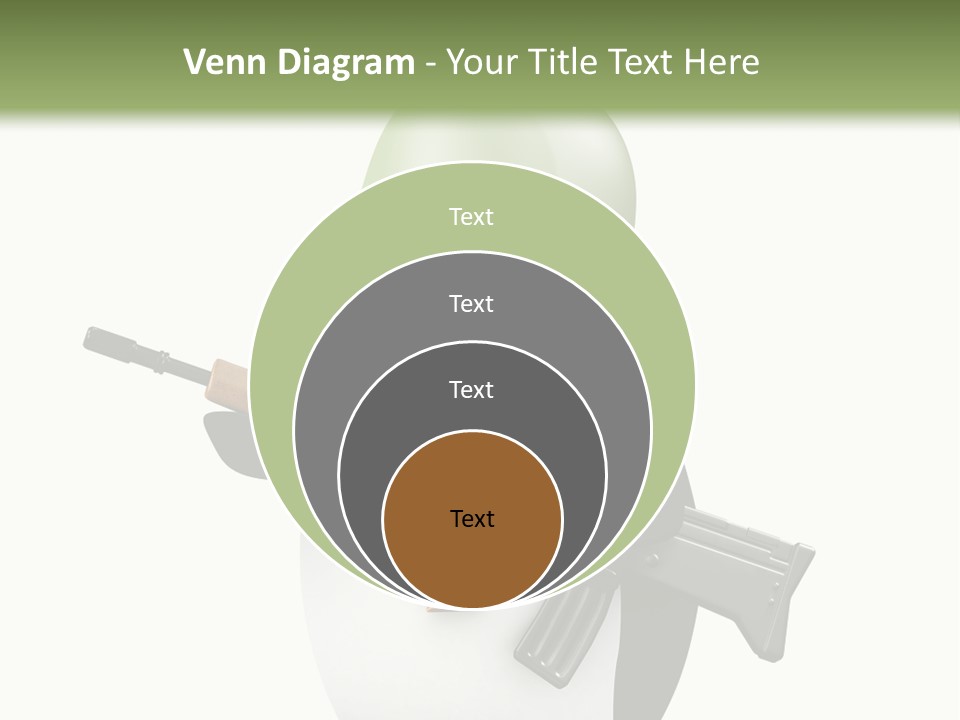 Battlefield Khaki Protect PowerPoint Template