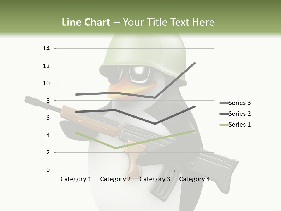 Battlefield Khaki Protect PowerPoint Template