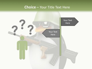 Battlefield Khaki Protect PowerPoint Template