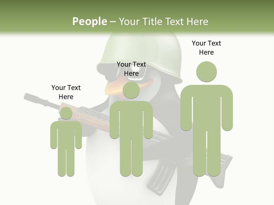 Battlefield Khaki Protect PowerPoint Template