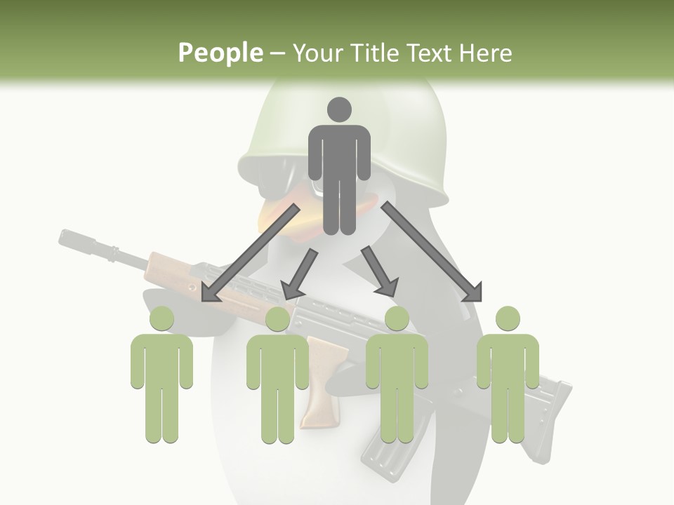 Battlefield Khaki Protect PowerPoint Template