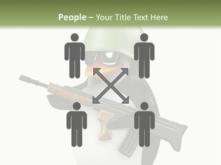 Battlefield Khaki Protect PowerPoint Template
