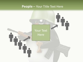 Battlefield Khaki Protect PowerPoint Template