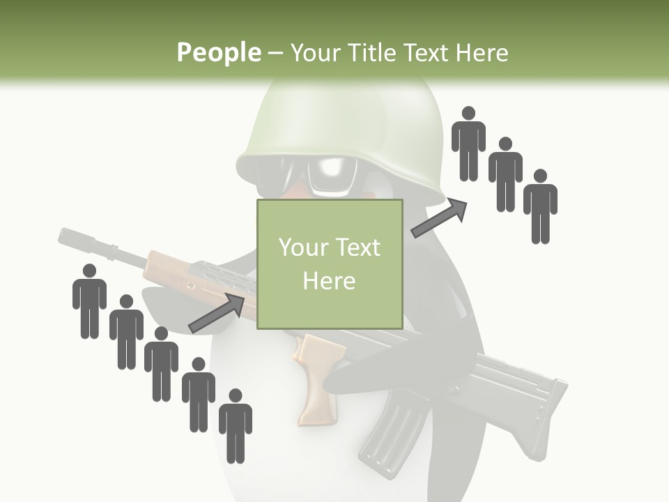 Battlefield Khaki Protect PowerPoint Template