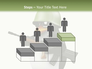 Battlefield Khaki Protect PowerPoint Template