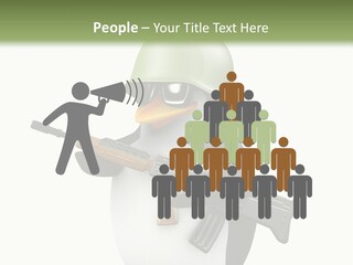 Battlefield Khaki Protect PowerPoint Template