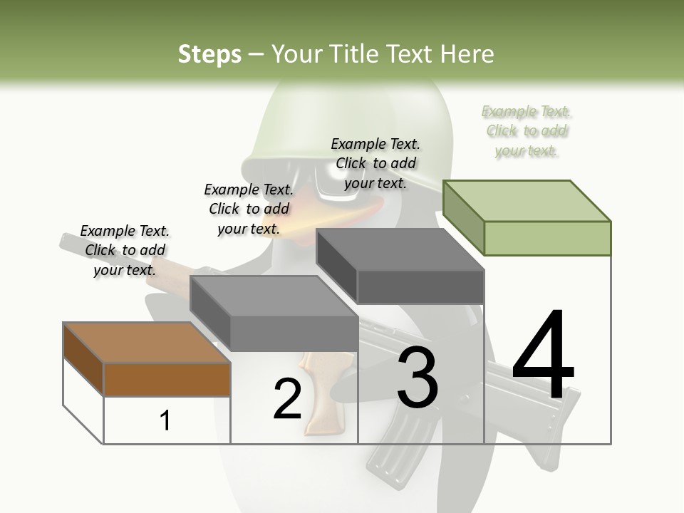 Battlefield Khaki Protect PowerPoint Template