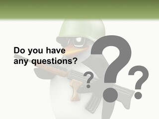 Battlefield Khaki Protect PowerPoint Template