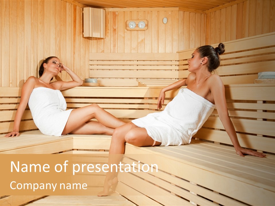 Wooden Female Rest PowerPoint Template