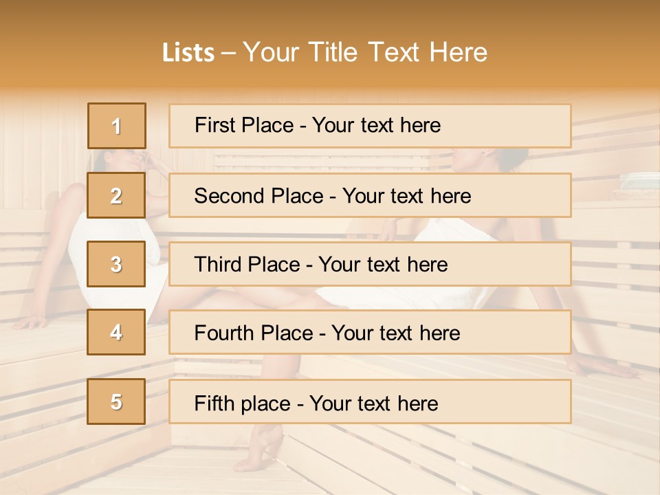 Wooden Female Rest PowerPoint Template
