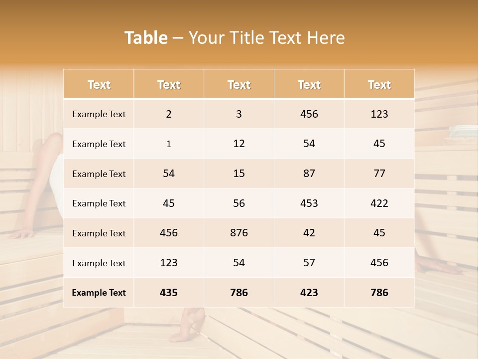 Wooden Female Rest PowerPoint Template