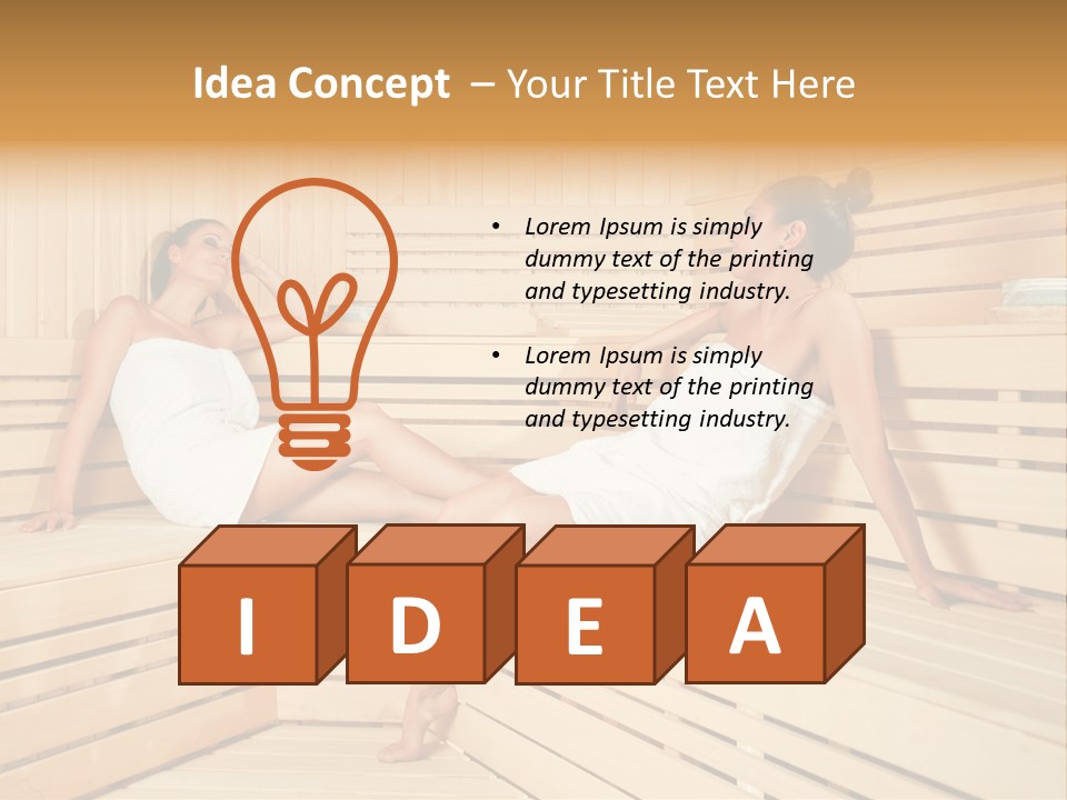 Wooden Female Rest PowerPoint Template