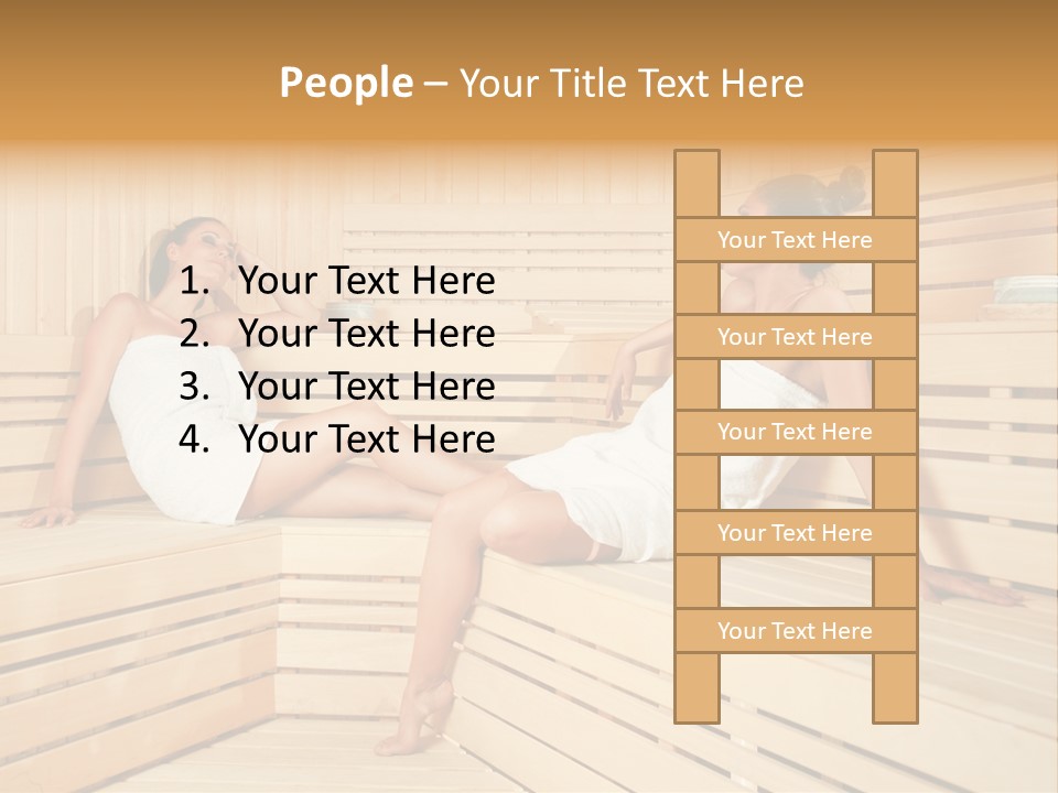 Wooden Female Rest PowerPoint Template
