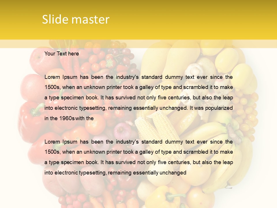 Love Carrot Bell Pepper PowerPoint Template