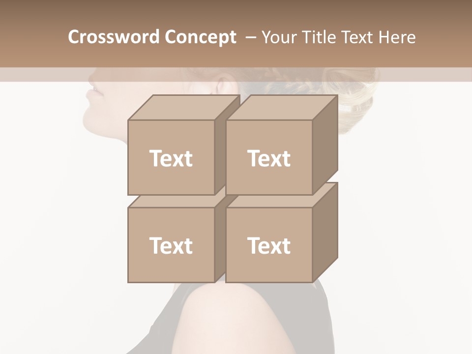 Model Portrait Woman PowerPoint Template