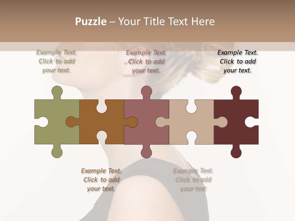 Model Portrait Woman PowerPoint Template