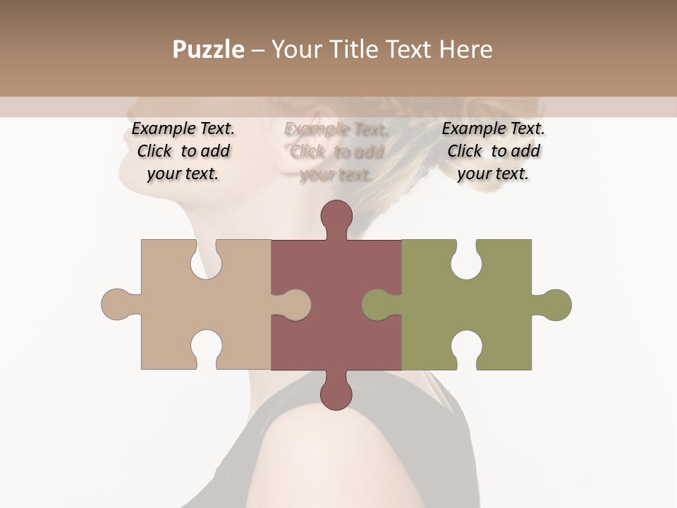 Model Portrait Woman PowerPoint Template