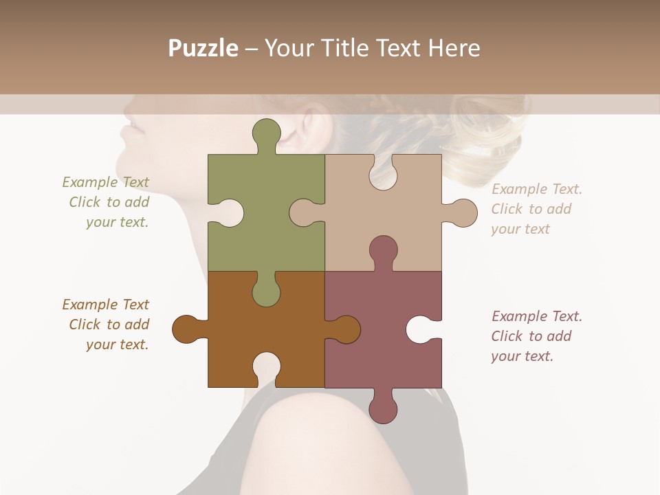 Model Portrait Woman PowerPoint Template