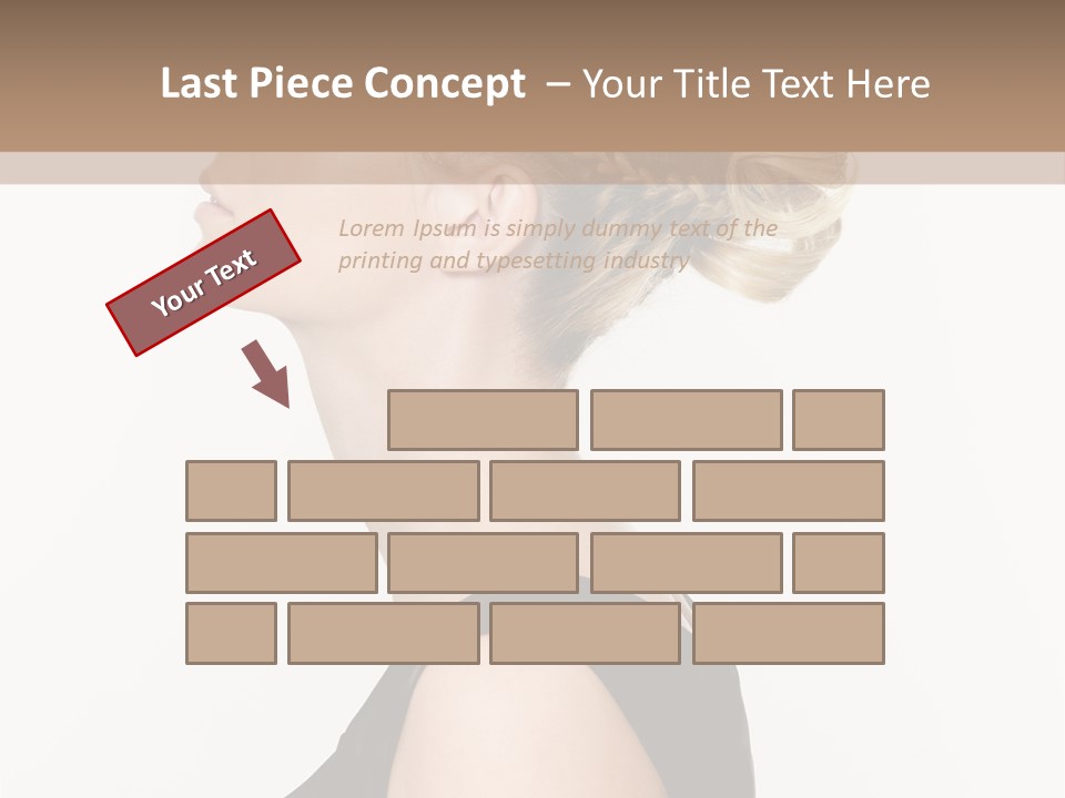 Model Portrait Woman PowerPoint Template