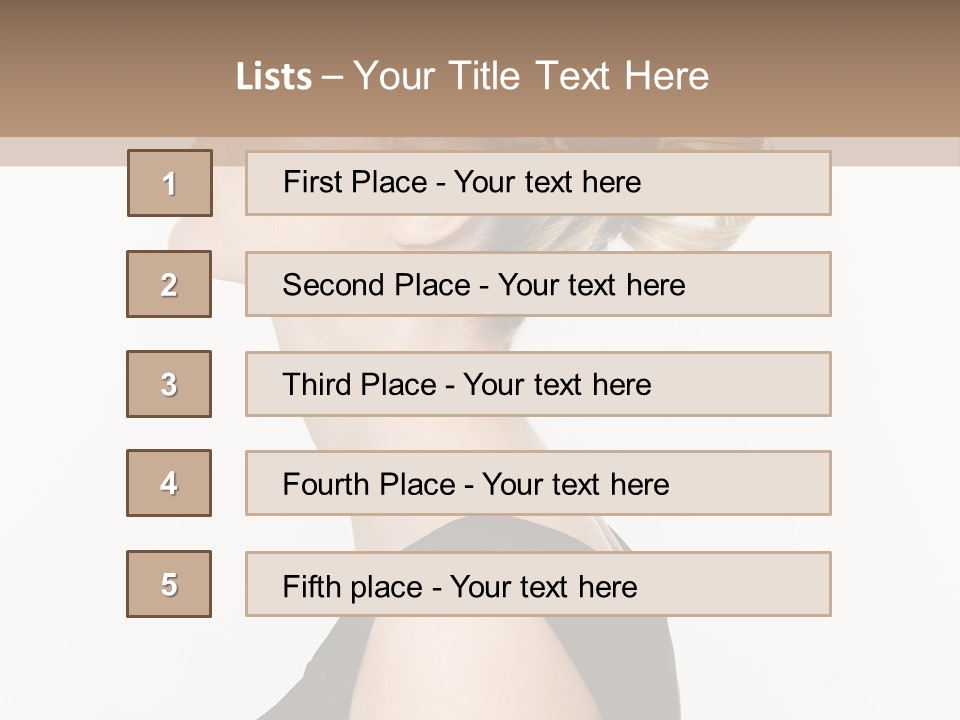 Model Portrait Woman PowerPoint Template