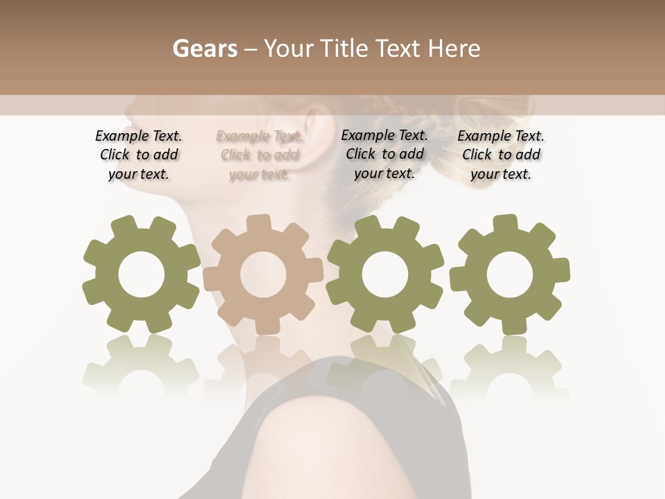 Model Portrait Woman PowerPoint Template