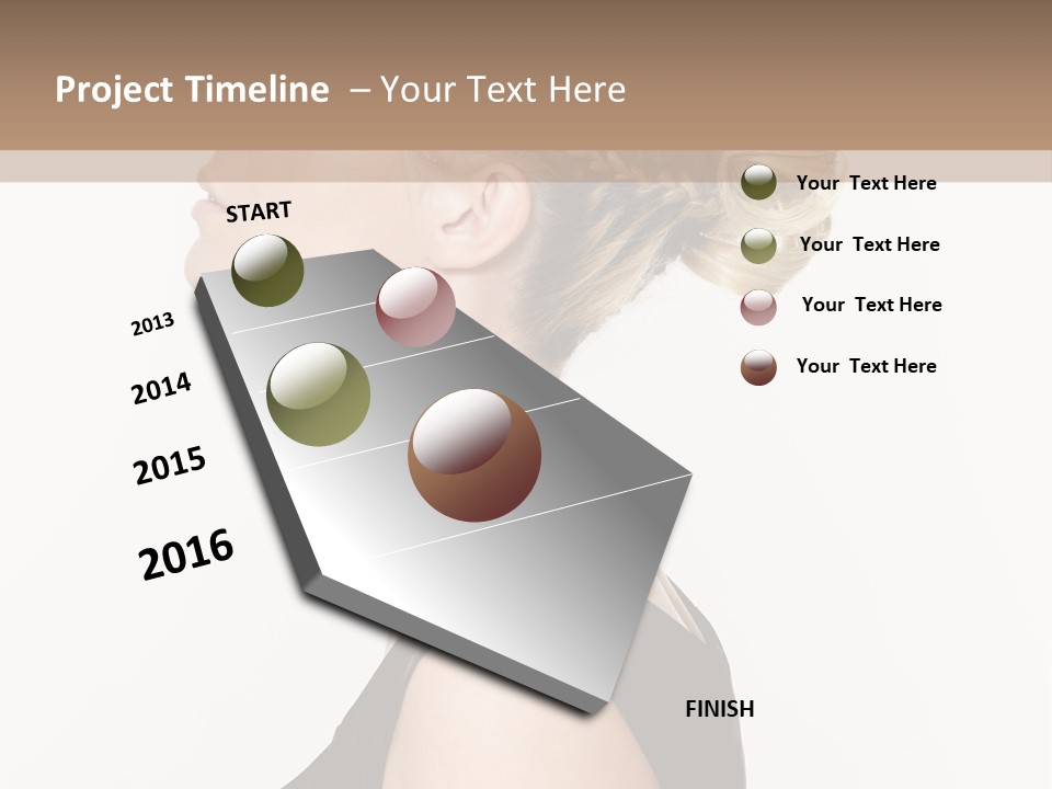 Model Portrait Woman PowerPoint Template