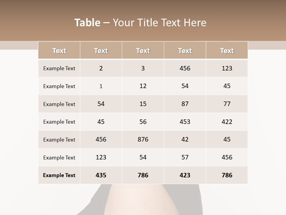 Model Portrait Woman PowerPoint Template