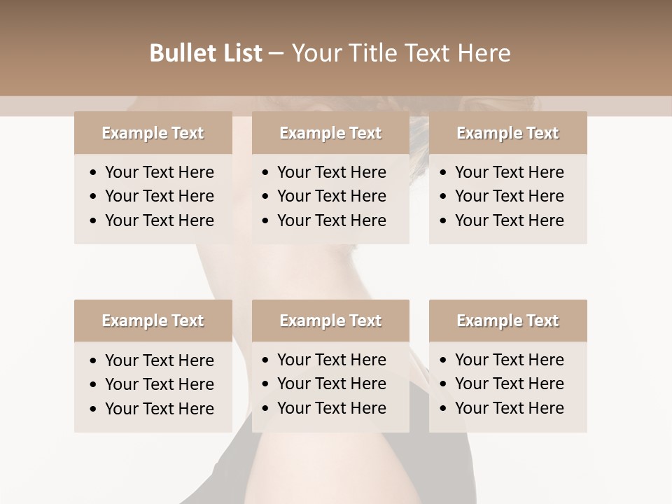 Model Portrait Woman PowerPoint Template