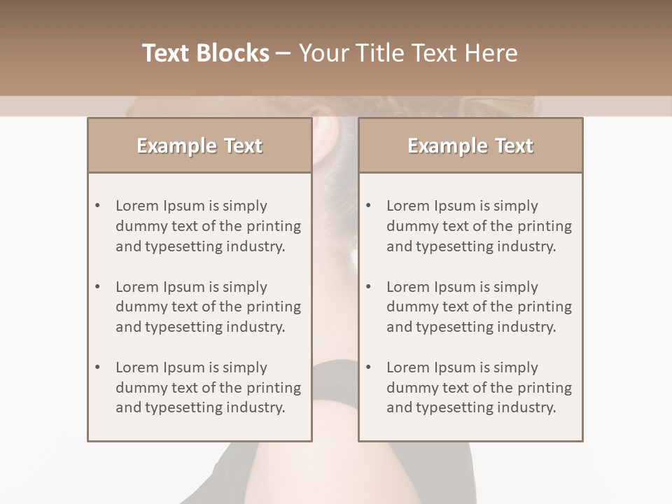 Model Portrait Woman PowerPoint Template