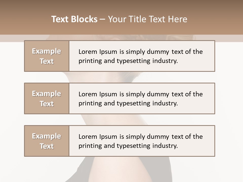 Model Portrait Woman PowerPoint Template