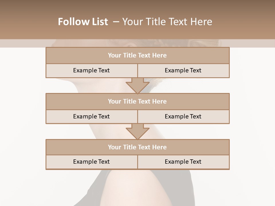 Model Portrait Woman PowerPoint Template