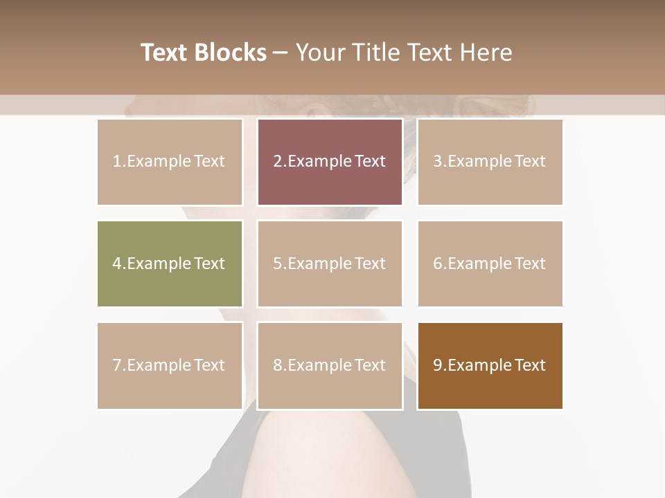 Model Portrait Woman PowerPoint Template