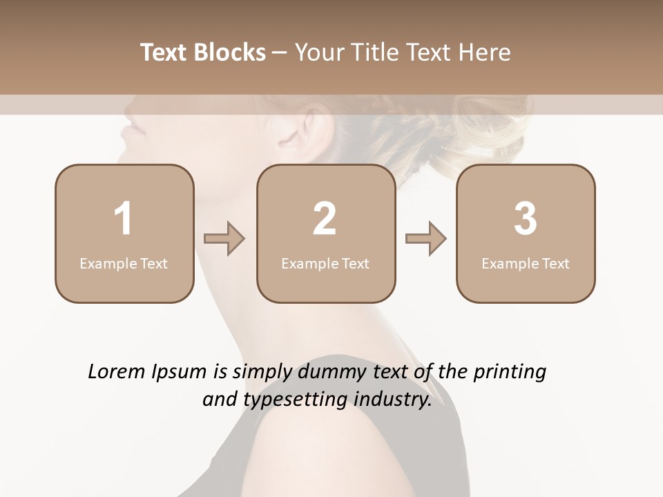 Model Portrait Woman PowerPoint Template