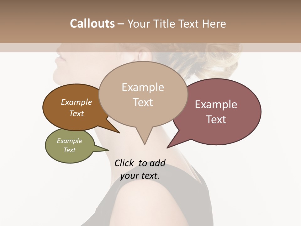 Model Portrait Woman PowerPoint Template