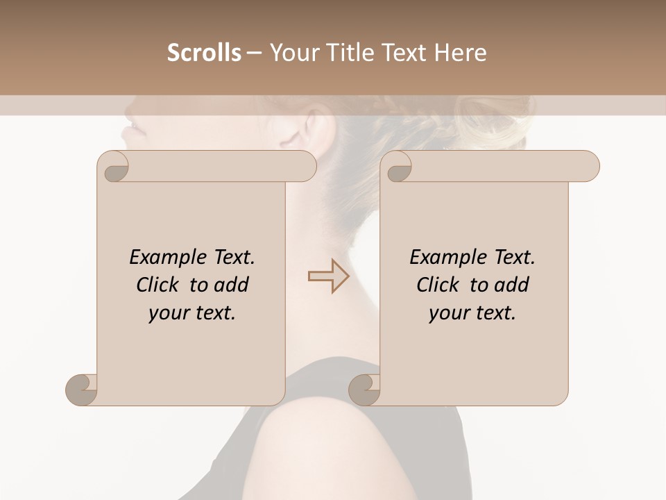 Model Portrait Woman PowerPoint Template