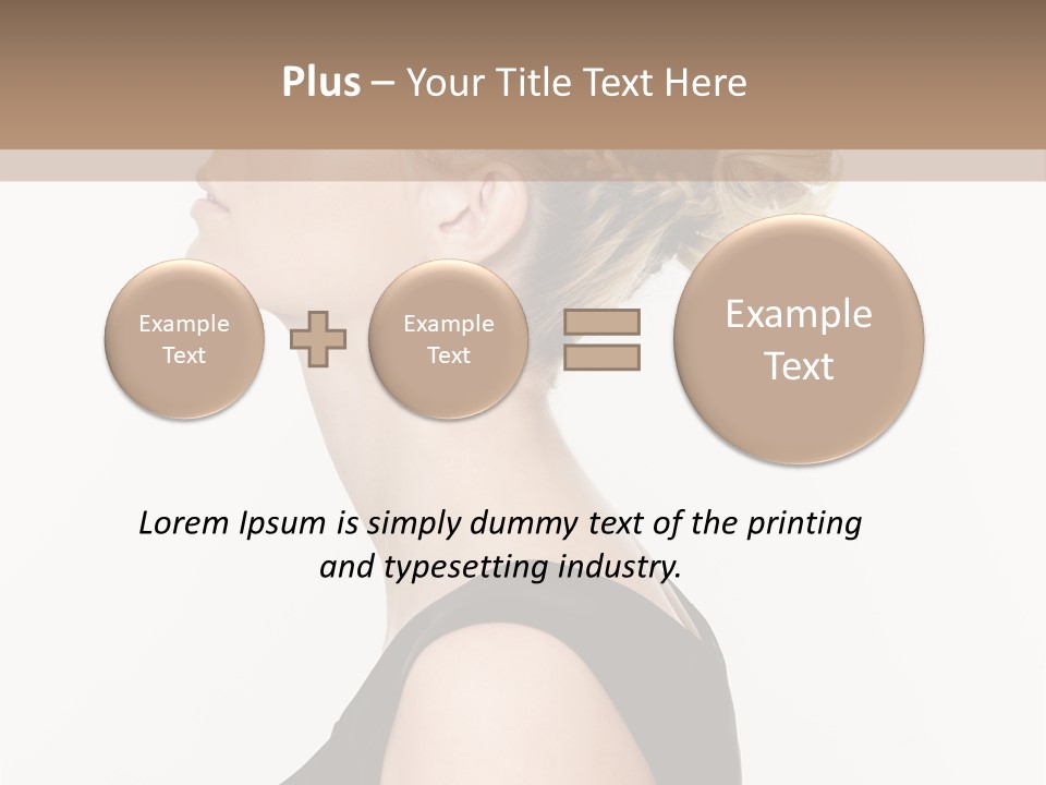 Model Portrait Woman PowerPoint Template