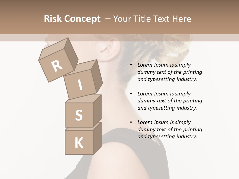 Model Portrait Woman PowerPoint Template