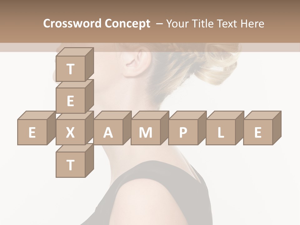 Model Portrait Woman PowerPoint Template