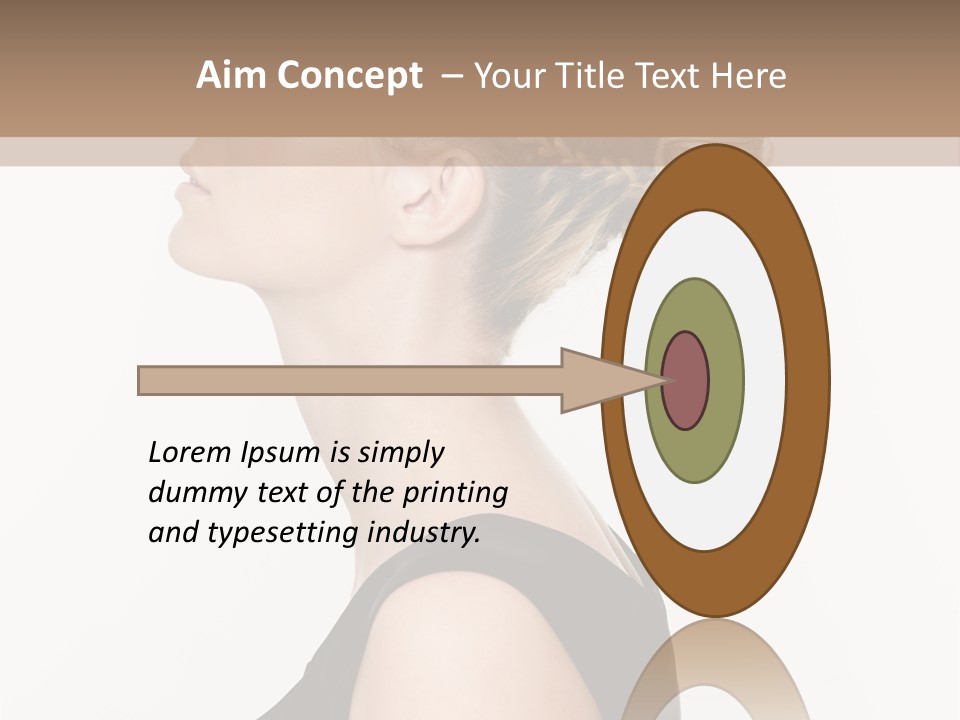 Model Portrait Woman PowerPoint Template