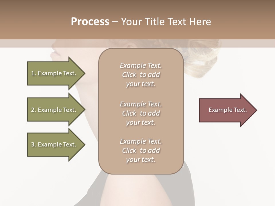 Model Portrait Woman PowerPoint Template