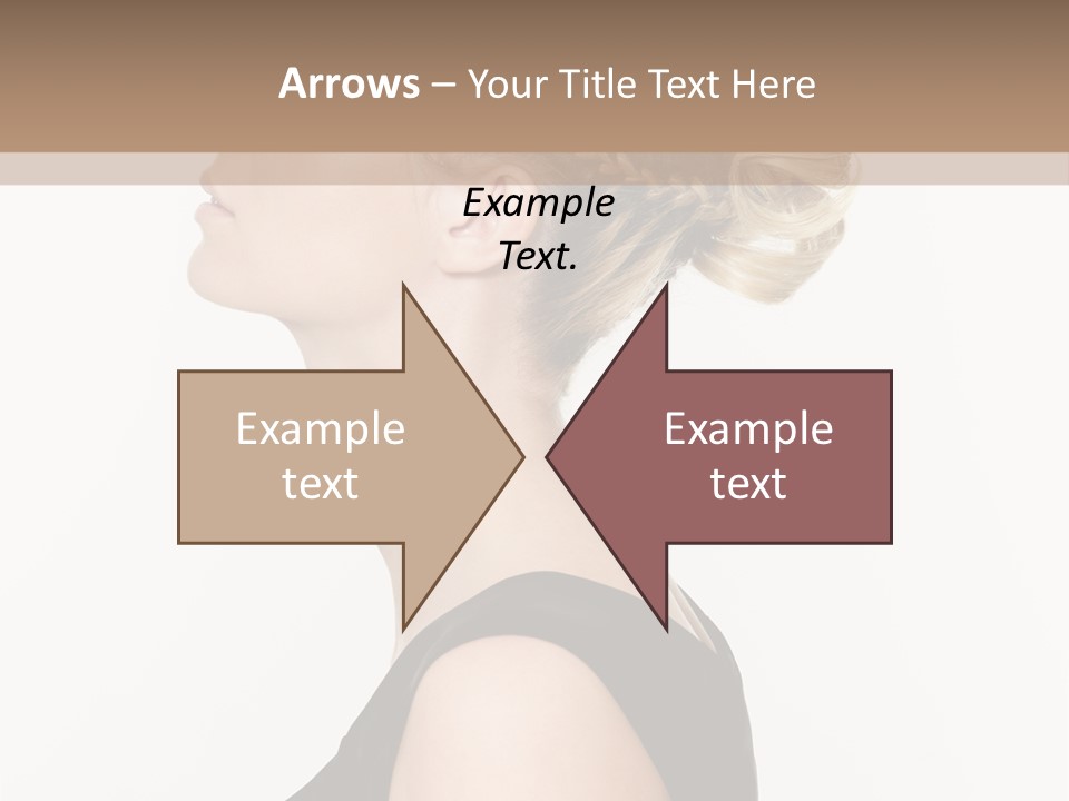 Model Portrait Woman PowerPoint Template