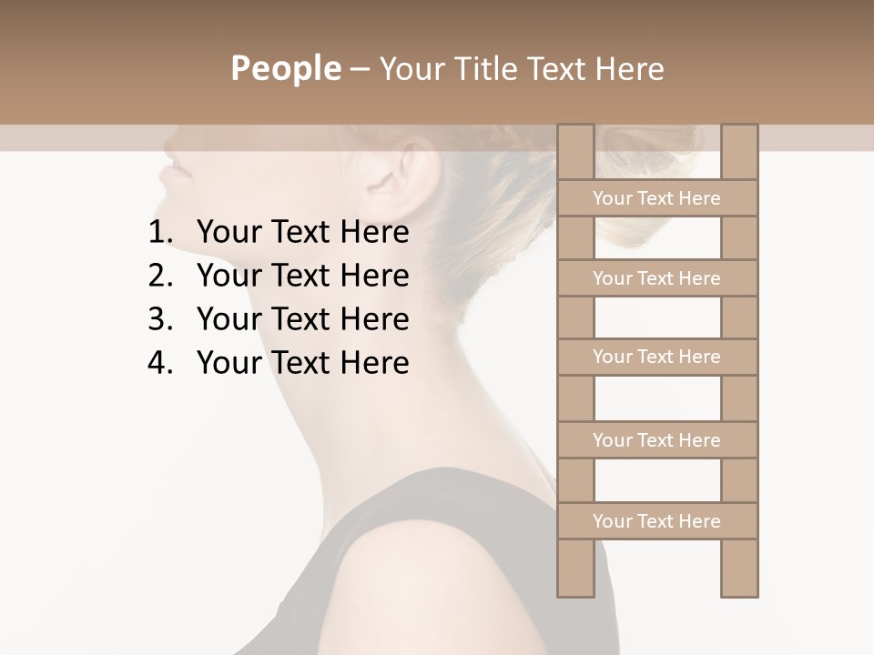 Model Portrait Woman PowerPoint Template