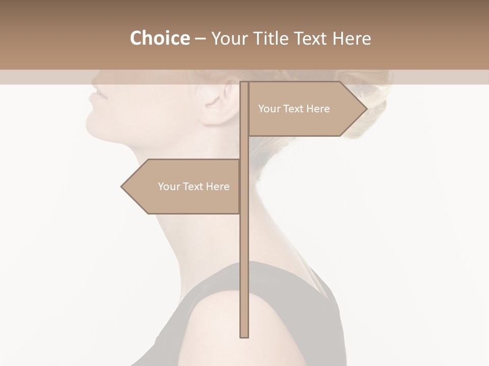 Model Portrait Woman PowerPoint Template