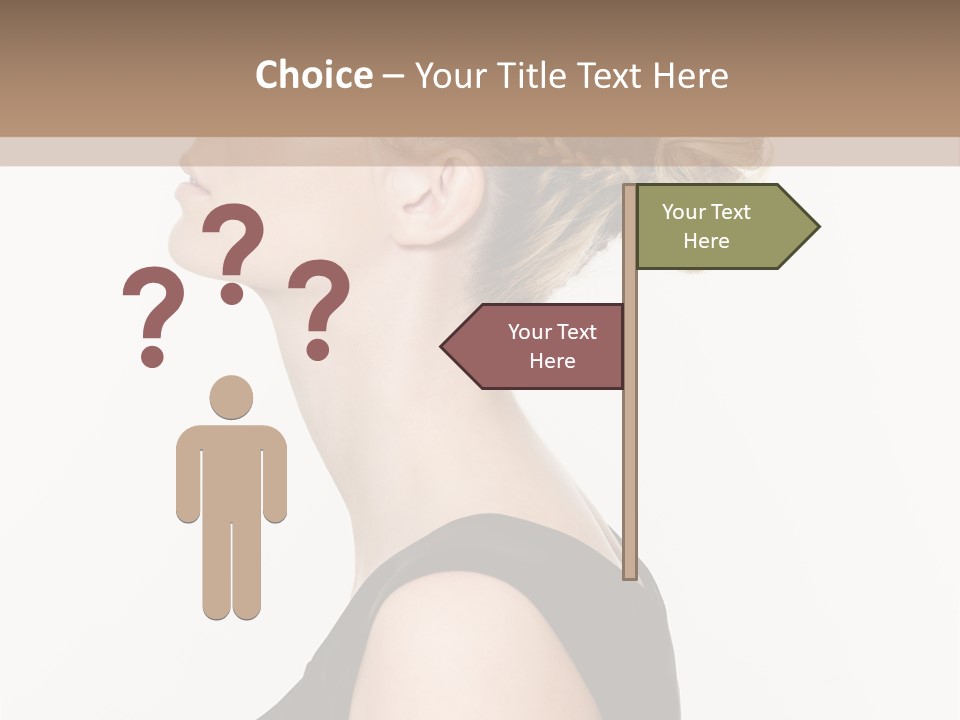 Model Portrait Woman PowerPoint Template