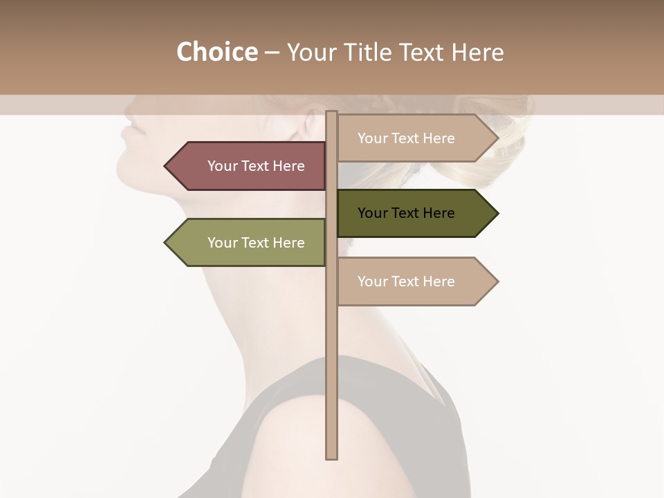 Model Portrait Woman PowerPoint Template